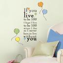 Sticker mural - Winnie l'ourson - Live to be 100