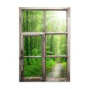 3D Wallsticker vindue shabby - Sunny Forest