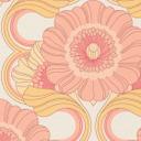 Retro tapet farverigt - Ikke-vævet tapet blomstret retrostil - vintage mønster tapet