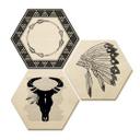 Hexagone - Bois - Style indien