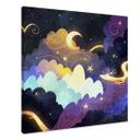 Canvasbillede drageflyvning gennem stjerneklare skyer - DigitalArtsi