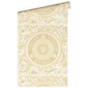 Papel pintado no tejido Versace Home Papel pintado con motivo floral beige crema Papel pintado floral de diseño