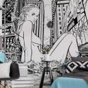 Papier peint photo Drawstore - Disaster Pin-Up Plants