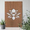 Arte en madera de caoba - Flor de loto