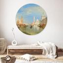 Billedvender - Venedig, Dogana og S. Giorgio Maggiore - rund – print på aluminium (Alu-Dibond)