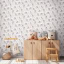 Papel pintado Koala beige verde - papel pintado infantil con koalas en arboles