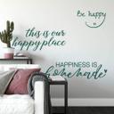 Wallsticker -  Slogan -  Happy
