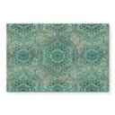 Billede Mandala Boho guld-grøn - Bloomery Decor – print på aluminium (Alu-Dibond)