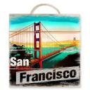 Cuadro de madera San Francisco - Comic - 40x41,5 cm