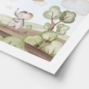 Póster para niños - Viaje en globo de los amigos animales - Kvilis