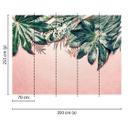 ikke-vævet tapet Blade Variety palmetræer jungle fototapet Designwalls i pink og grøn 