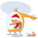 Wallsticker Sandman i en helikopter