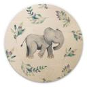 Cuadro de madera Lindo bebé elefante entre ramas boho - UN Designs -Ronda