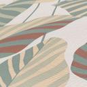 Papel pintado plantas hojas blanco verde naranja rojo - papel pintado no tejido moderno
