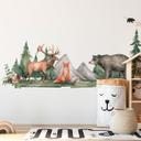 ForestAnimals hvidgrønt tapet - non-woven Designwalls 2 - 2,55 x 3,5 m