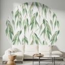 Papel pintado Ramitas con hojas verdes - Diseños ONU - Redondo - Papel pintado autoadhesivo/no tejid