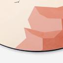 Tableau sur alu-Dibond rond Kubistika Sommet de la Montagne