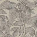 Papel pintado no tejido de hojas de palmera marrón gris - papel pintado jungla para dormitorio