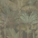 Fototapet palmer jungle udvidelig beige grøn 159x280 cm Ikke-vævet tapet  