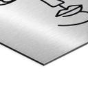 Geborsteld Alu-Dibond met goud-, zilver- & kopereffect - Line Art gezichten - Treechild