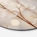 Billede Filigran blade beige - Aluminium dibond - Treechild - Rund – print på aluminium (Alu-Dibond)