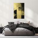 Geborsteld Alu-Dibond met goud-, zilver- & kopereffect - Abstracte structuurkunst - Bruzual
