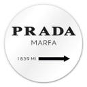 Wandcirkel Alu-Dibond Prada Marfa