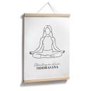 Plakat - Yoga Holdning af de vise mænd - Line Art