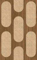 Papel pintado no tejido de color marrón beige aspecto madera textura madera geométrica 