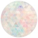 Tapet cirkel Farverige mosaik-trekanter - Jaszke - vliesetapet/selvklæbende non-woven tapet