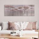 Acrylglas foto Lotusbloemen met zwaan in water in donkerroze - Ms Tiff - Panorama