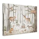 Lienzo aventura con animales del bosque - Kvilis