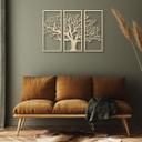 Decoración en madera árbol set 3 piezas - madera de álamo