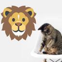 Muursticker Emoji Leeuw