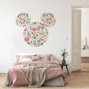 Selvklæbende tapet - Mickey Head Wild Flowers - 125 x 125 cm