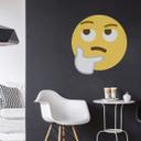 Muursticker Emoji Thinking Face