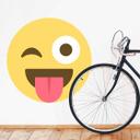 Muursticker Emoji Winking Eye