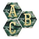 Hexagone Lettres Décoratives - Alu-Dibond effet doré - Urban Jungle