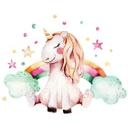 Sticker mural Kvilis - Rêve de licorne
