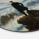 Tableau sur alu-Dibond rond Friedrich - Le vagabond au-dessus de la mer de brouillard
