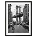 Póster Bolton - Estilo en Manhattan con el emblemático puente de Brooklyn