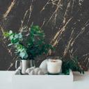 Marmor metallic tapet sort guld - tapet til soveværelset
