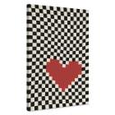 Lærredsprint - Optisk illusion: hjerte i pixel-stil - Kerr-Dineen