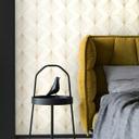 Geometrisk art deco tapet creme guld - moderne tapet med mønster - Ikke-vævet tapet