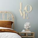 Decoración mural de madera Love modern - madera de álamo