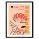 Póster Cocina Japonesa Vintage - Sushi Salmón - Gomes