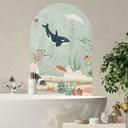 Wallsticker rundbuevægpanel havdyr dybt i havet - Oliver Robins - bred