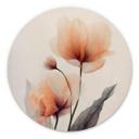 Vægcirkel Treechild - Delicate Flowers – print på aluminium (Alu-Dibond)