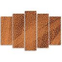 5 stykke lærredsprint, Leopard Leopard Pels Patches Mønster