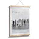 Póster bosque nuboso en blanco y negro - Xu